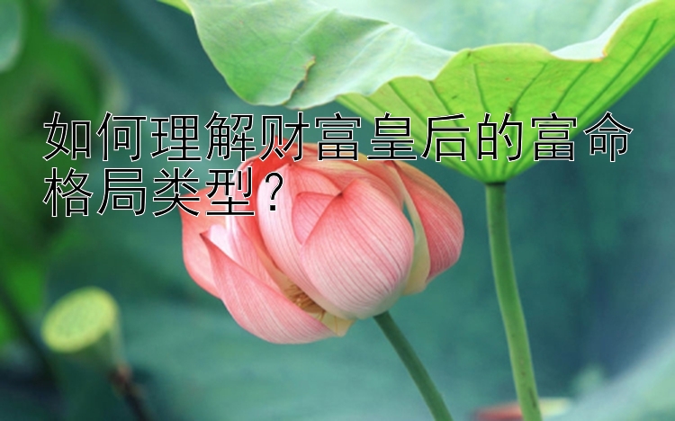 如何理解财富皇后的富命格局类型？