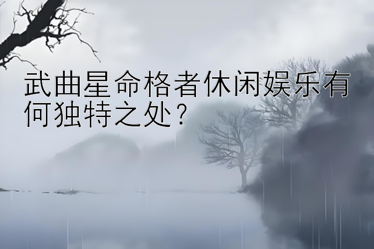 武曲星命格者休闲娱乐有何独特之处？