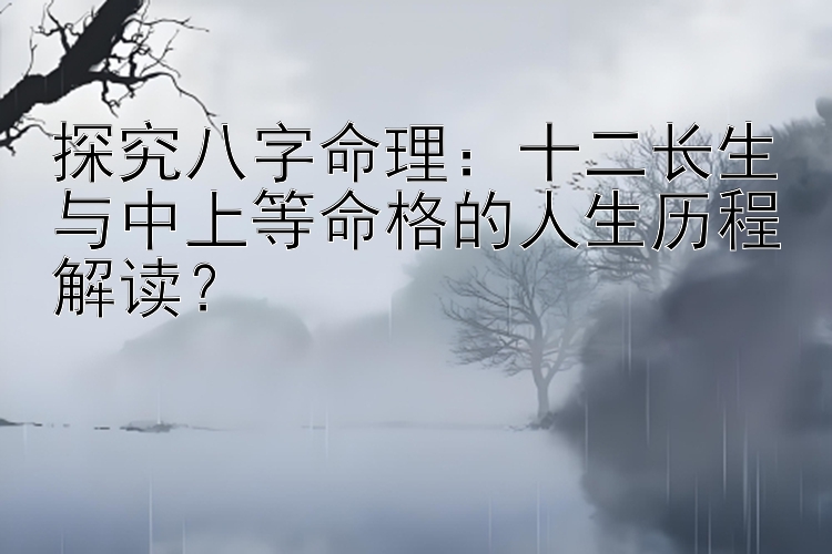 探究八字命理：十二长生与中上等命格的人生历程解读？