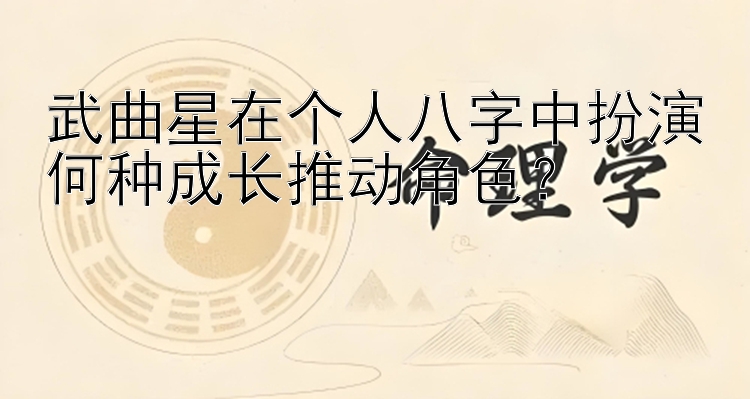 武曲星在个人八字中扮演何种成长推动角色？